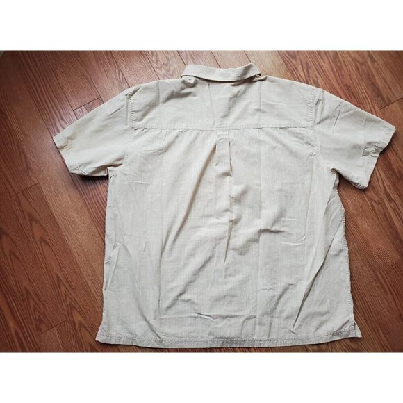 Vintage Scandia Woods Shirt Mens Size XL Button Up Short Sleeve Ivory Color - Picture 13 of 13